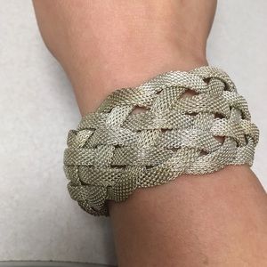 Braided Silvery Magnetic Bracelet